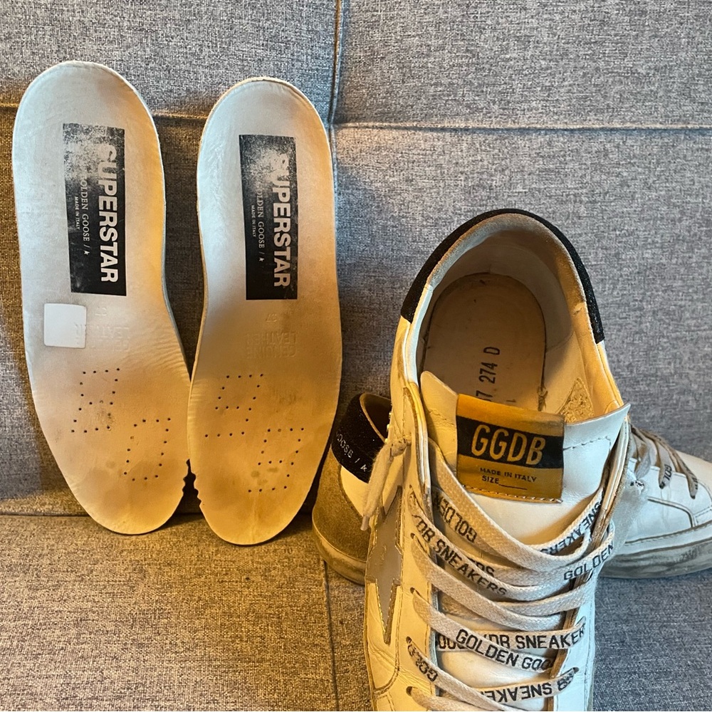 Golden Goose White Sneakers with Silver Star size 37 - Picture 7 of 8